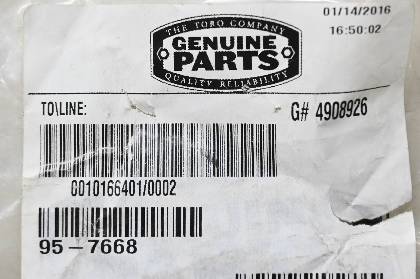 Toro 95-7668 Idler Pulley NOS