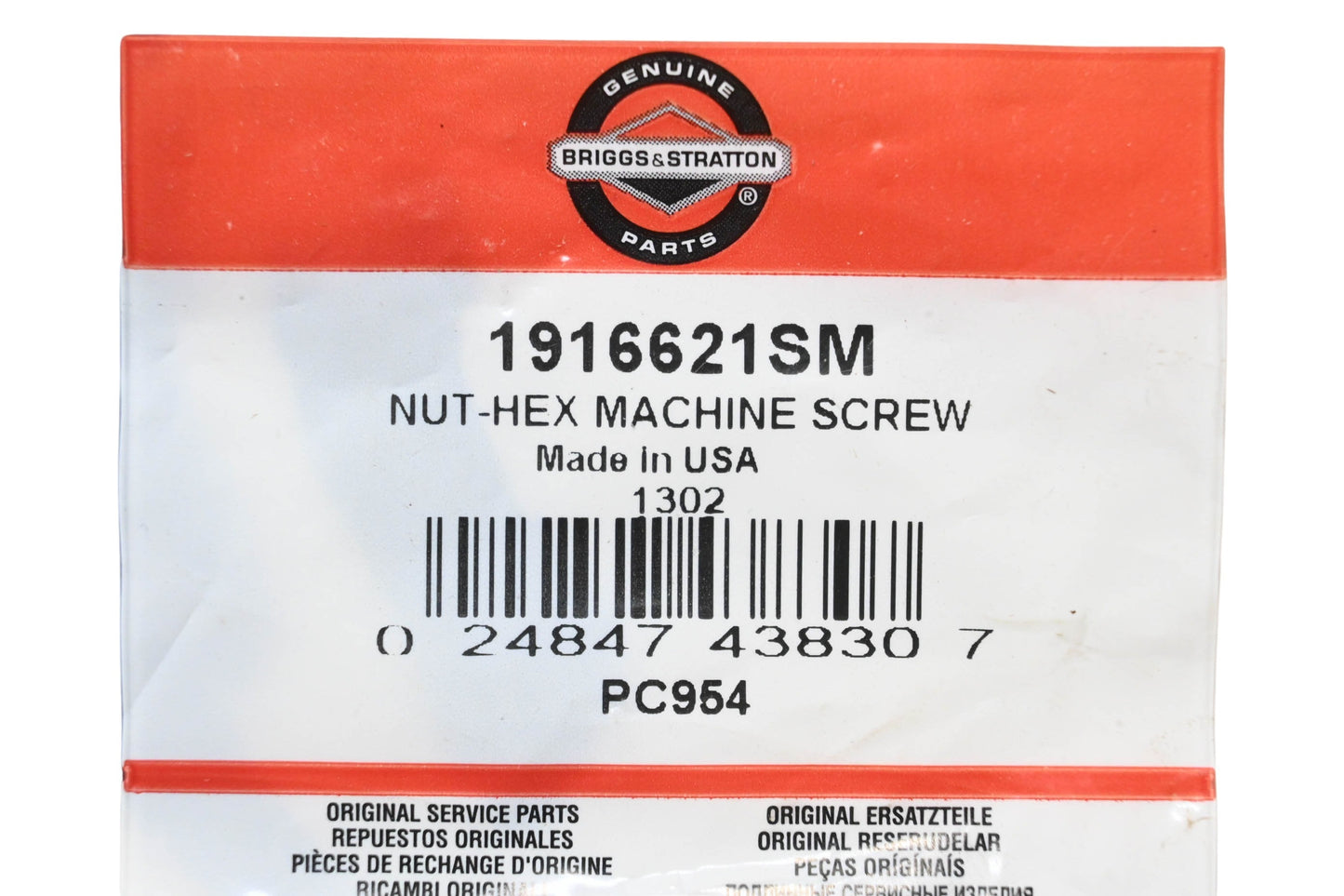 New OEM Briggs & Stratton 1916621SM Hex Nut NOS