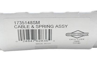 New OEM Briggs & Stratton 1735148SM Cable & Spring Assembly NOS