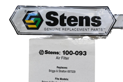 Stens 100-093, 697029 Air Filter NOS