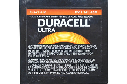 Duracell DURA12-2.9F-LE Battery 12V 2.9Ah AGM NOS