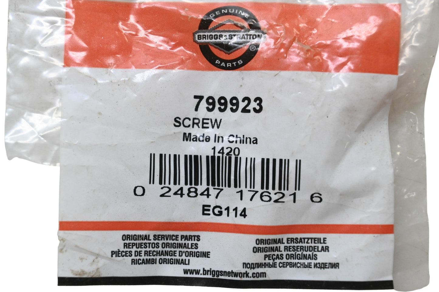 New OEM Briggs & Stratton 799923 Screw NOS