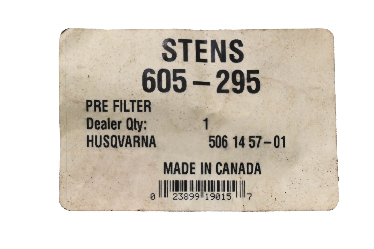 Stens 605-295, 506 14 57-01 Pre-Filter NOS