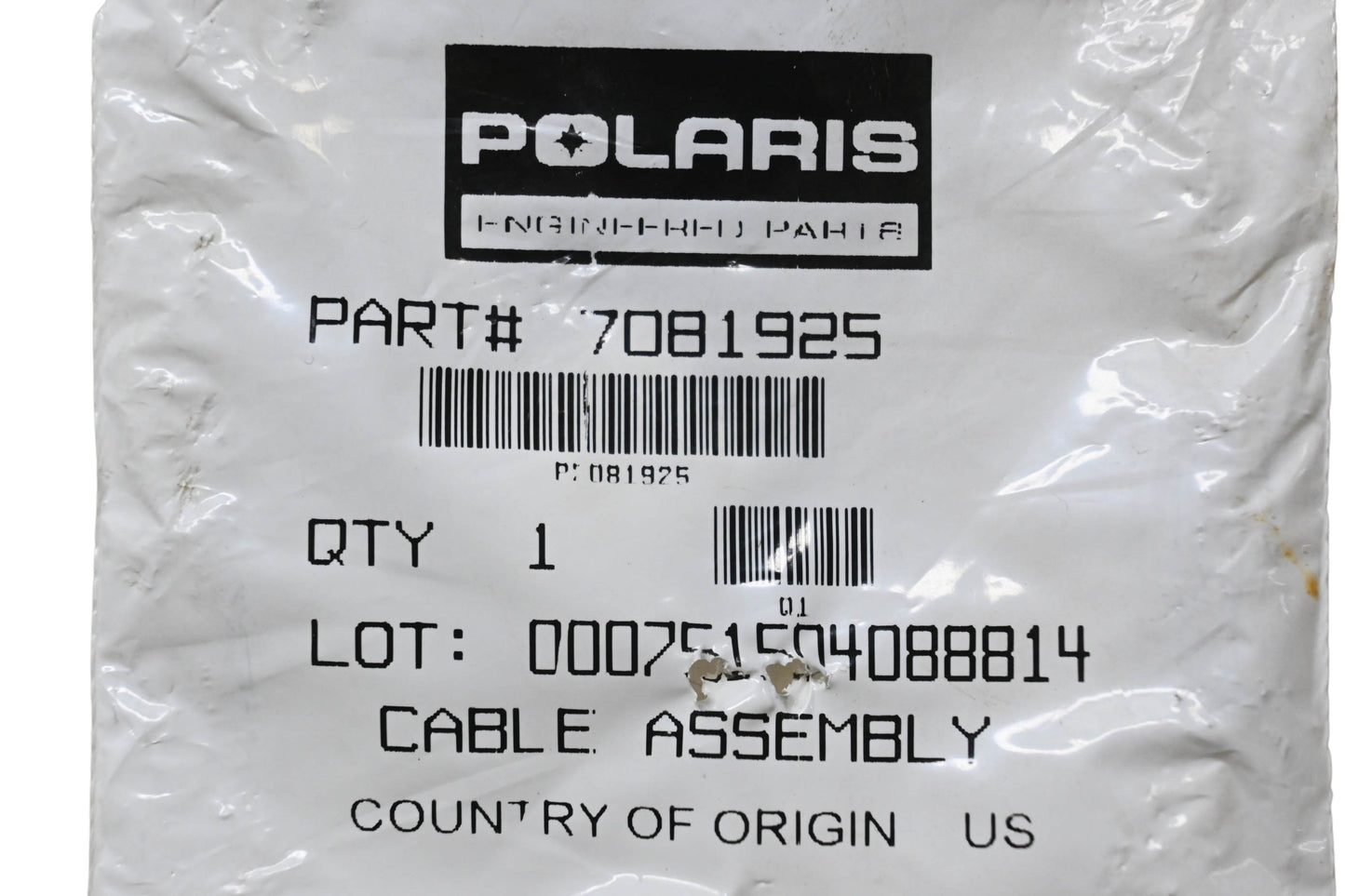 New OEM Polaris 7081925 Cable Assembly NOS