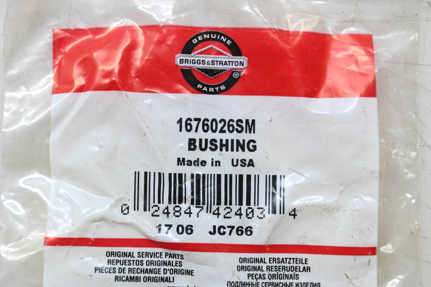 New OEM Briggs & Stratton 1676026SM Bushing NOS