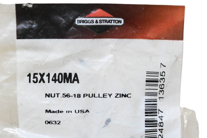 New OEM Briggs & Stratton 15X140MA Flange Lock Nut NOS