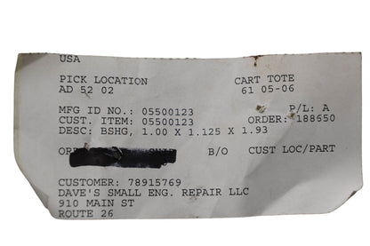 Ariens 05500123 Bushing NOS