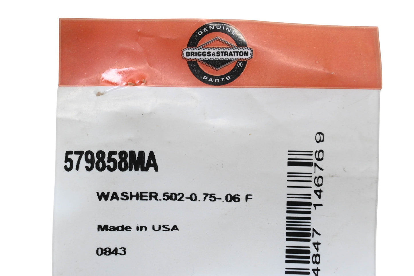 New OEM Briggs & Stratton 579858MA Washer NOS