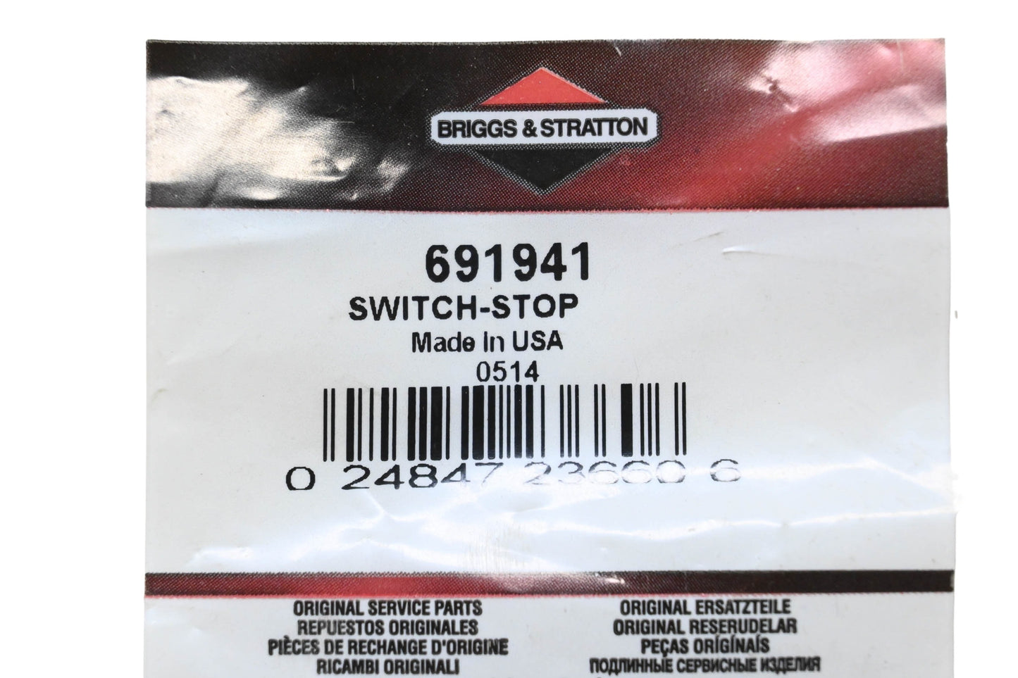 New OEM Briggs & Stratton 691941 Stop Switch NOS
