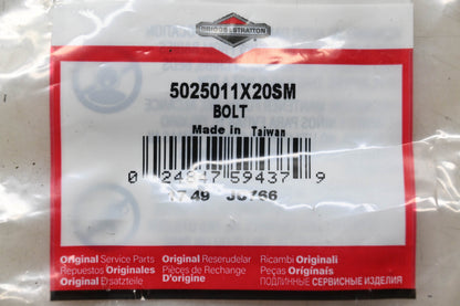 New OEM Briggs & Stratton 5025011X20SM Bolt NOS