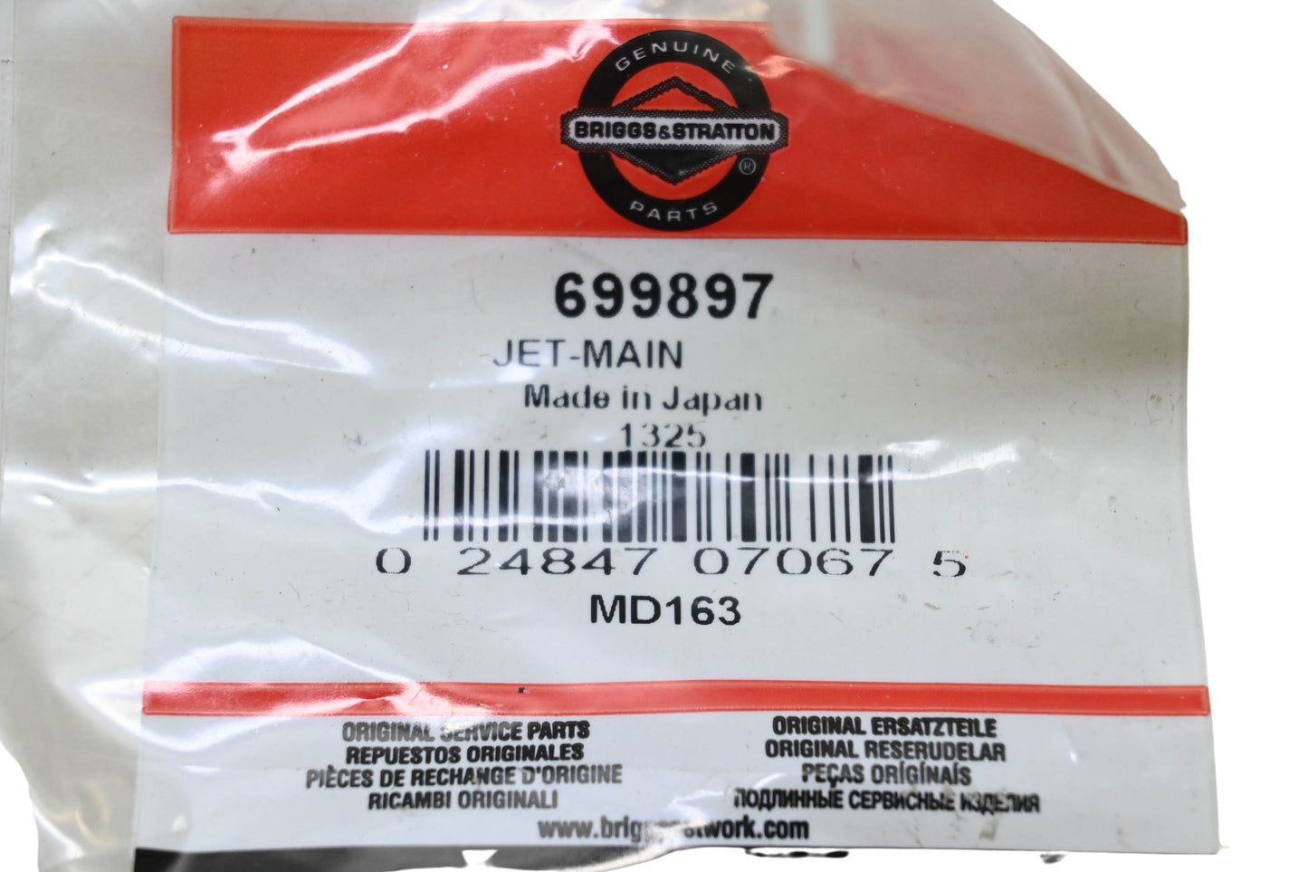 New OEM Briggs & Stratton 699897 Main Jet NOS