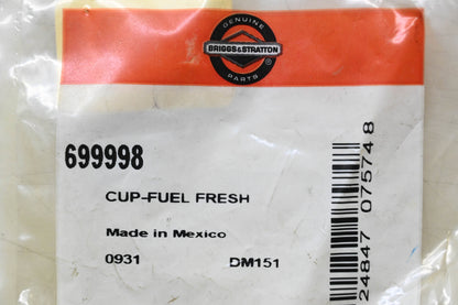New OEM Briggs & Stratton 699998 Fuel Fresh Cup NOS