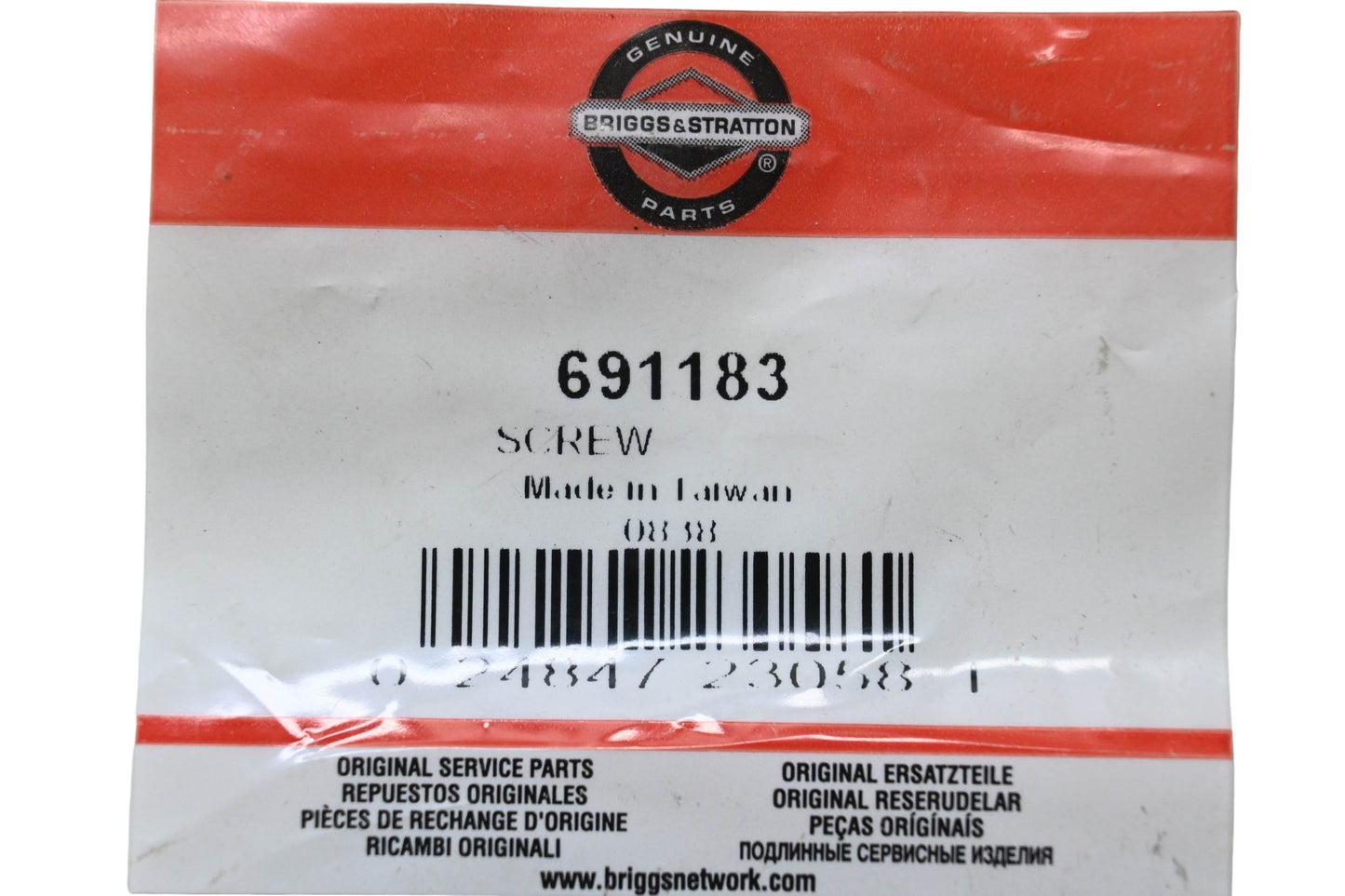 New OEM Briggs & Stratton 691183 Screws Qty 2 NOS