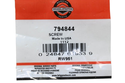 New OEM Briggs & Stratton 794844 Screw NOS