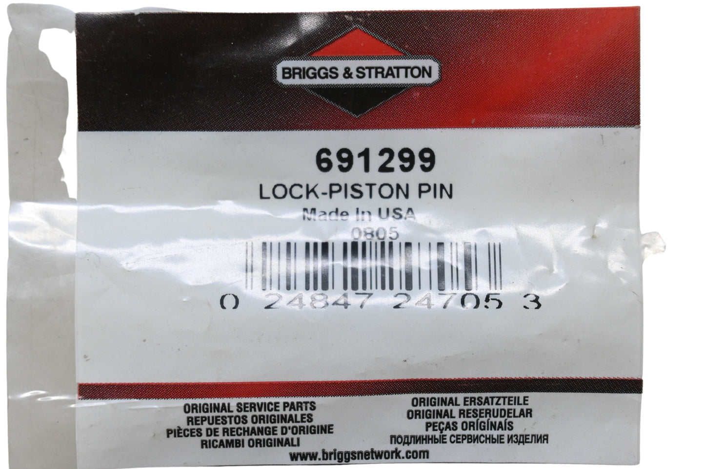 New OEM Briggs & Stratton 691299 Piston Pin Lock NOS