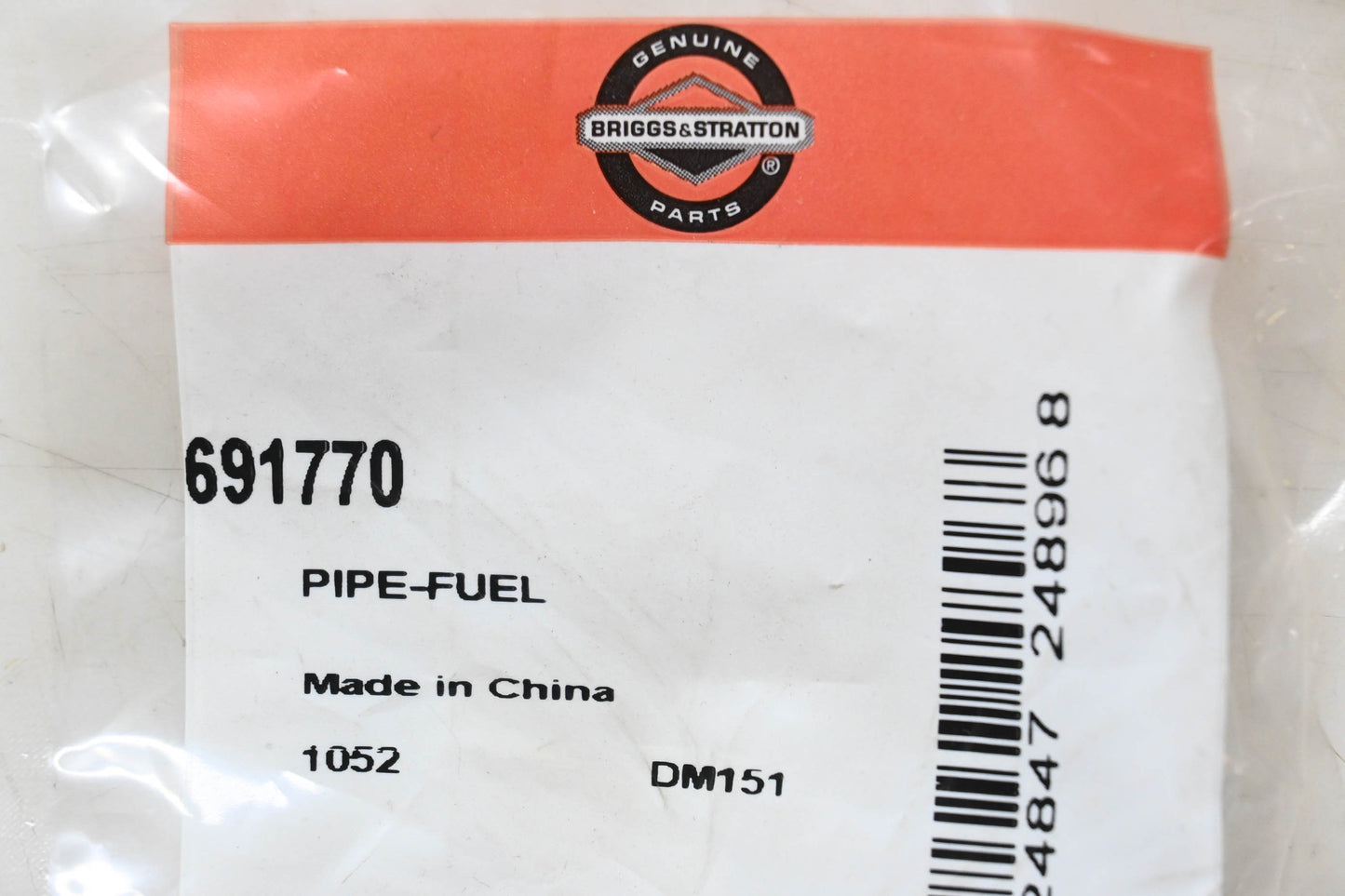 New OEM Briggs & Stratton 691770 Fuel Pipe NOS
