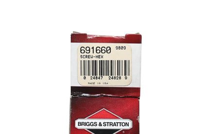 New OEM Briggs & Stratton 691660 Hex Screws Qty 2 NOS