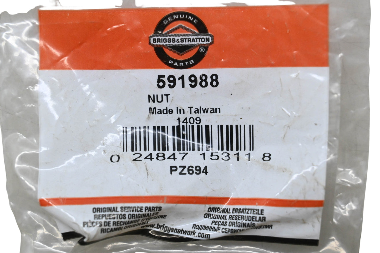 New OEM Briggs & Stratton 591988 Nut NOS