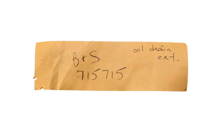 New OEM Briggs & Stratton 715715 Oil Drain Extension NOS