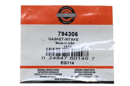 New OEM Briggs & Stratton 794306 Intake Gasket NOS