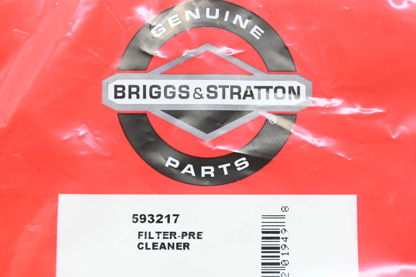 New OEM Briggs & Stratton 593217 Pre-Filter NOS