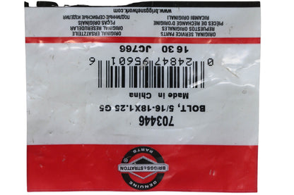 New OEM Briggs & Stratton 703446 Bolt 5/16-18x1.25 NOS