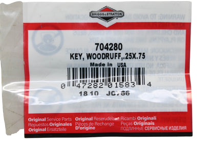 New OEM Briggs & Stratton 704280 Woodruff Key .25x.75 NOS
