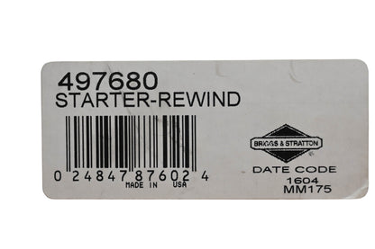New OEM Briggs & Stratton 497680 Rewind Starter NOS