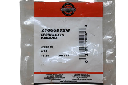 New OEM Briggs & Stratton 2106681SM Extension Spring NOS