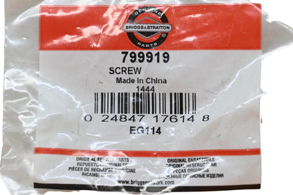 New OEM Briggs & Stratton 799919 Screw NOS