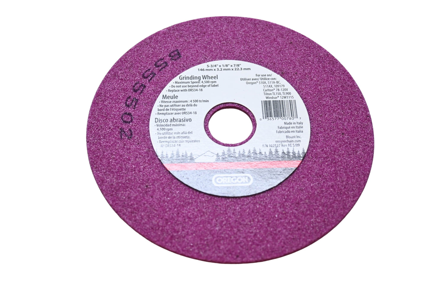 Oregon 102527, B555502, OR534-18 Grinding Wheel NOS
