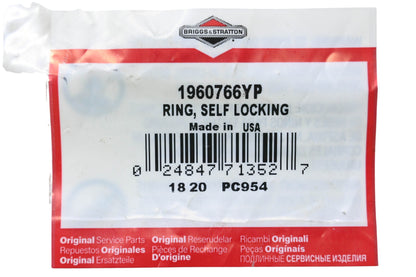 New OEM Briggs & Stratton 1960766YP Self-Locking Ring NOS