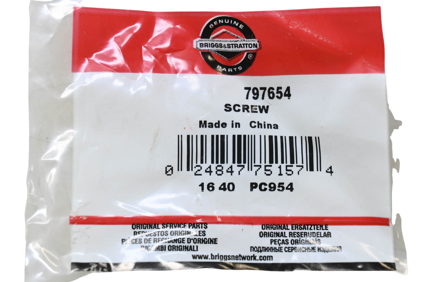 New OEM Briggs & Stratton 797654 Screw NOS