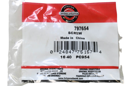 New OEM Briggs & Stratton 797654 Screw NOS