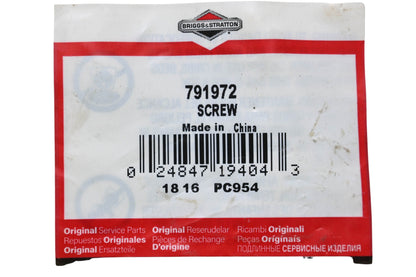 New OEM Briggs & Stratton 791972 Screw NOS