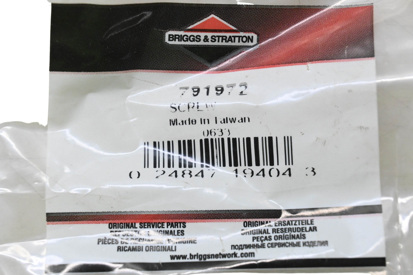 New OEM Briggs & Stratton 791972 Screw NOS