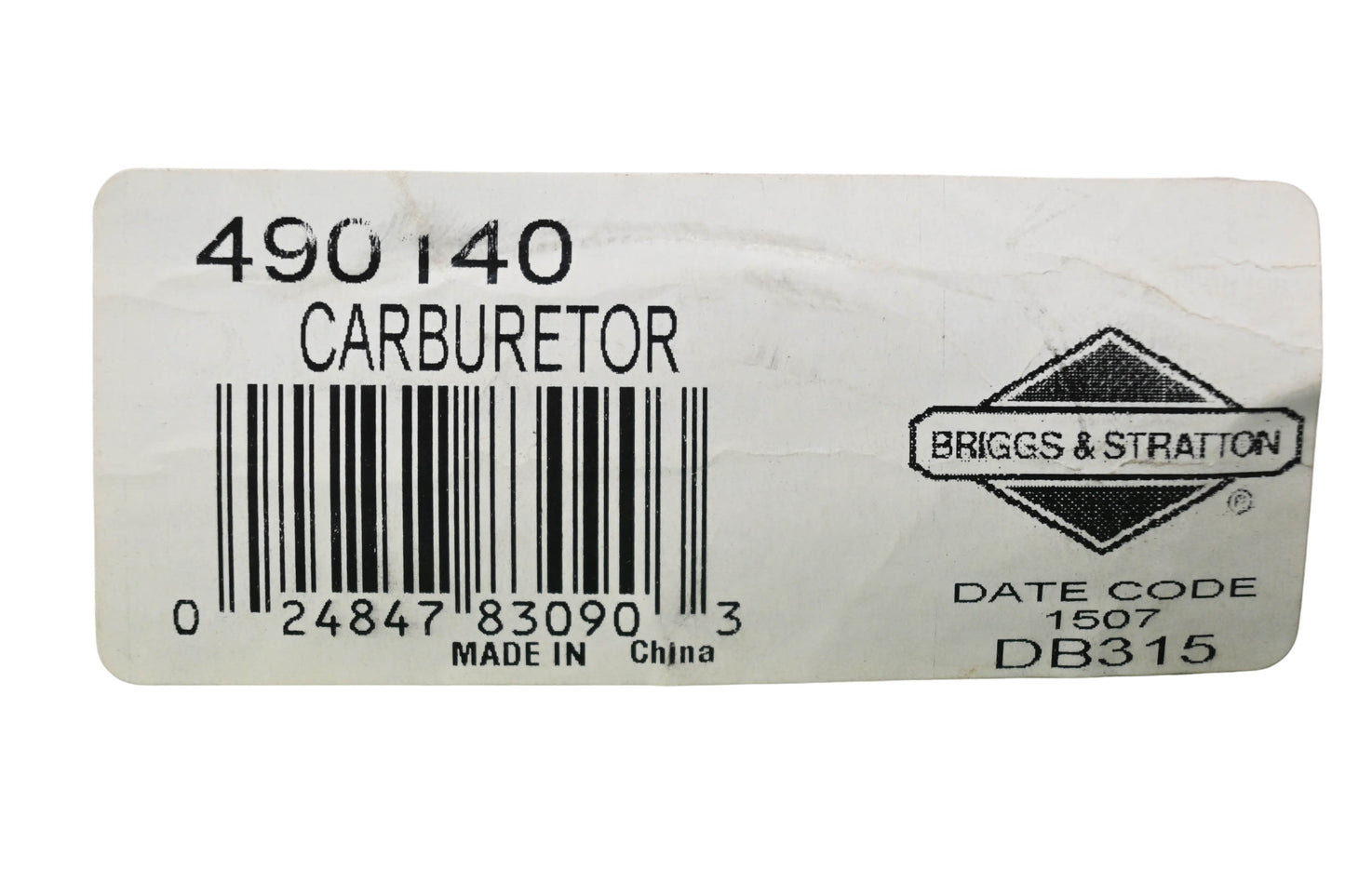 New OEM Briggs & Stratton 490140 Carburetor NOS