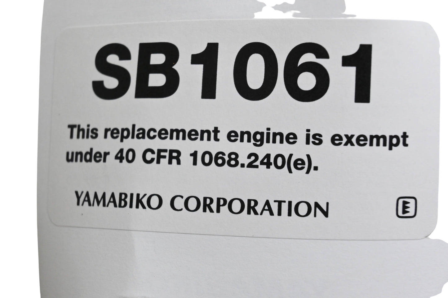 Yamabiko SB1061, E26205023174 Short Block NOS