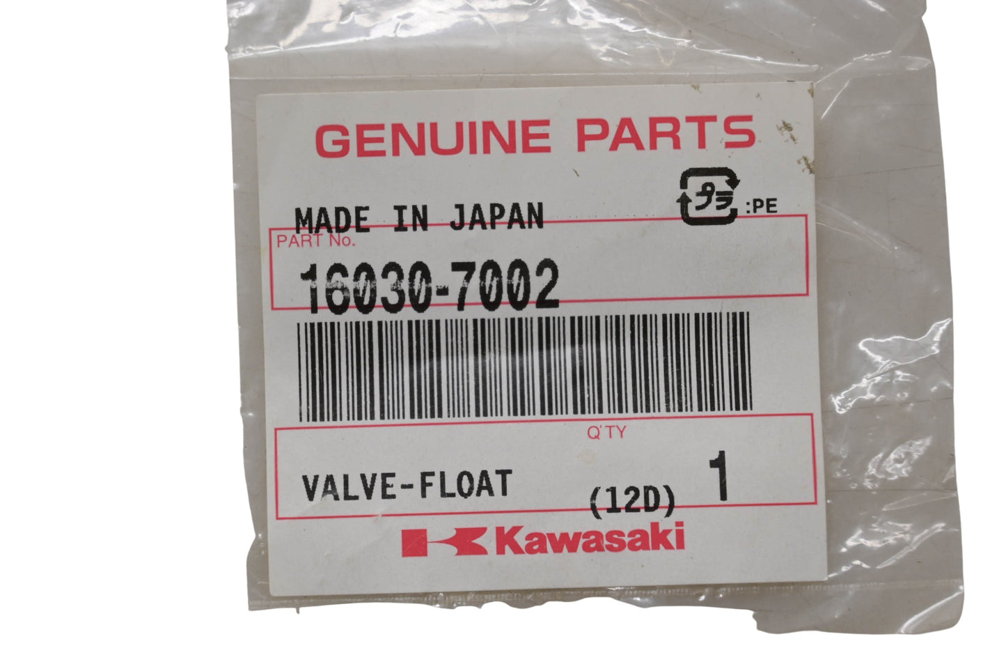 New OEM Kawasaki 16030-7002 Float Valve NOS