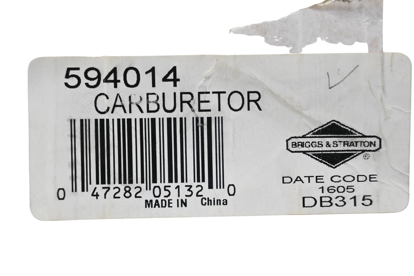 New OEM Briggs & Stratton 594014 Carburetor Kit NOS