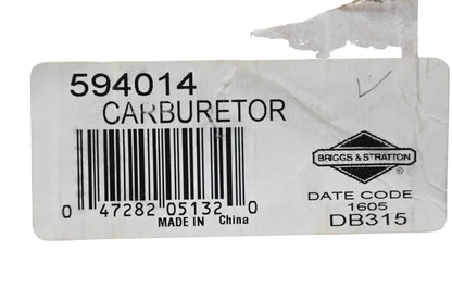 New OEM Briggs & Stratton 594014 Carburetor Kit NOS