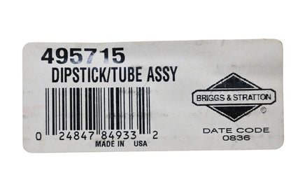 New OEM Briggs & Stratton 495715 Dipstick Tube Assembly NOS