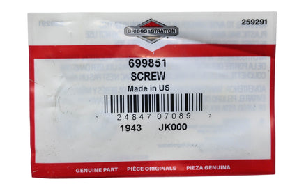New OEM Briggs & Stratton 699851 Screw NOS