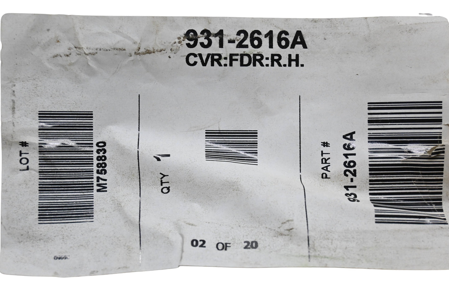 MTD 931-2616A, 731-06700 Fender Cover RH NOS