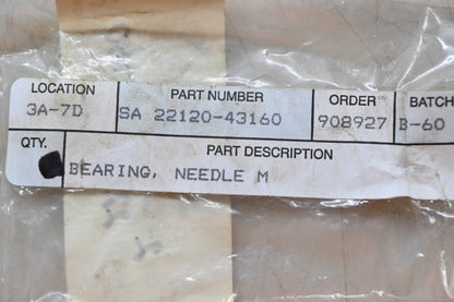 Shindaiwa 22120-43160 Needle Bearing NOS