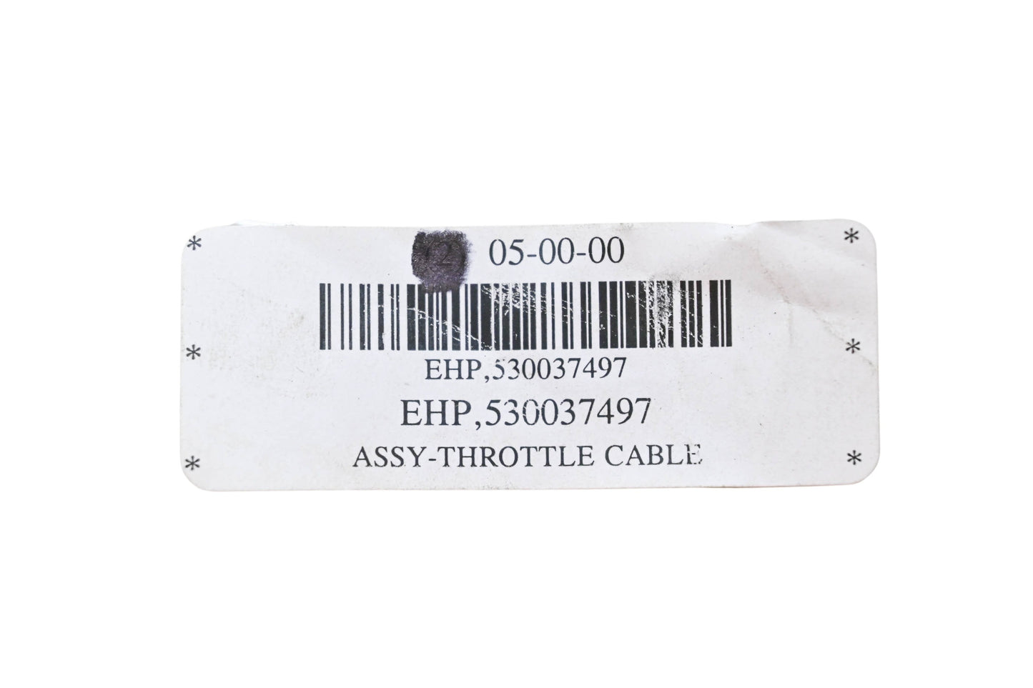 EHP 530037497 Throttle Cable Assembly NOS