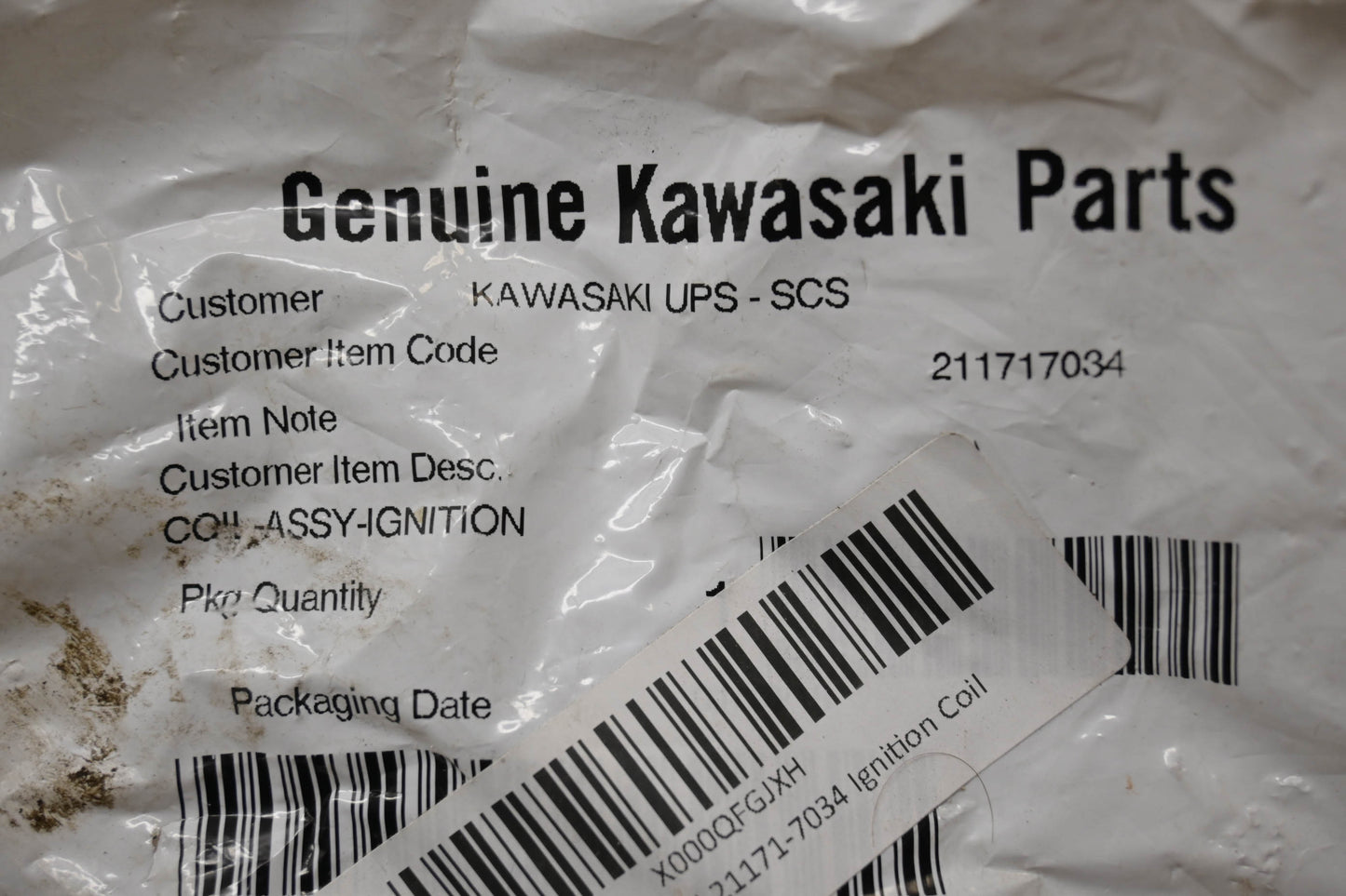 New OEM Kawasaki 21171-7034 Ignition Coil Assembly NOS