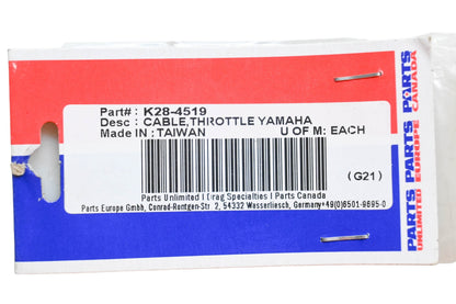 Parts Unlimited K28-4519 Throttle Cable NOS