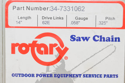 Rotary 34-7331062 Saw Chain 14" NOS