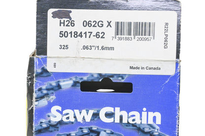 New OEM Husqvarna H26 062G X, 5018417-62, 501841762 Saw Chain 325 .063" NOS